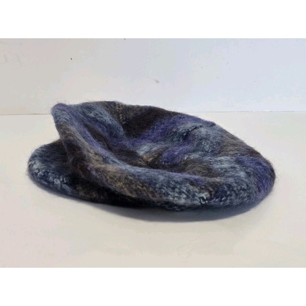Donegal Design Hat Womenms Beret Ireland Handwoven Mohair Wool Blend Knit - Picture 2 of 4